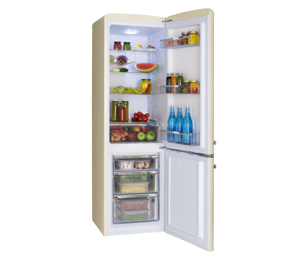 Lodówka Amica FK2965.3GAA 181cm Beżowa Retro SlimSize 244L - 523466 - zdjęcie 3